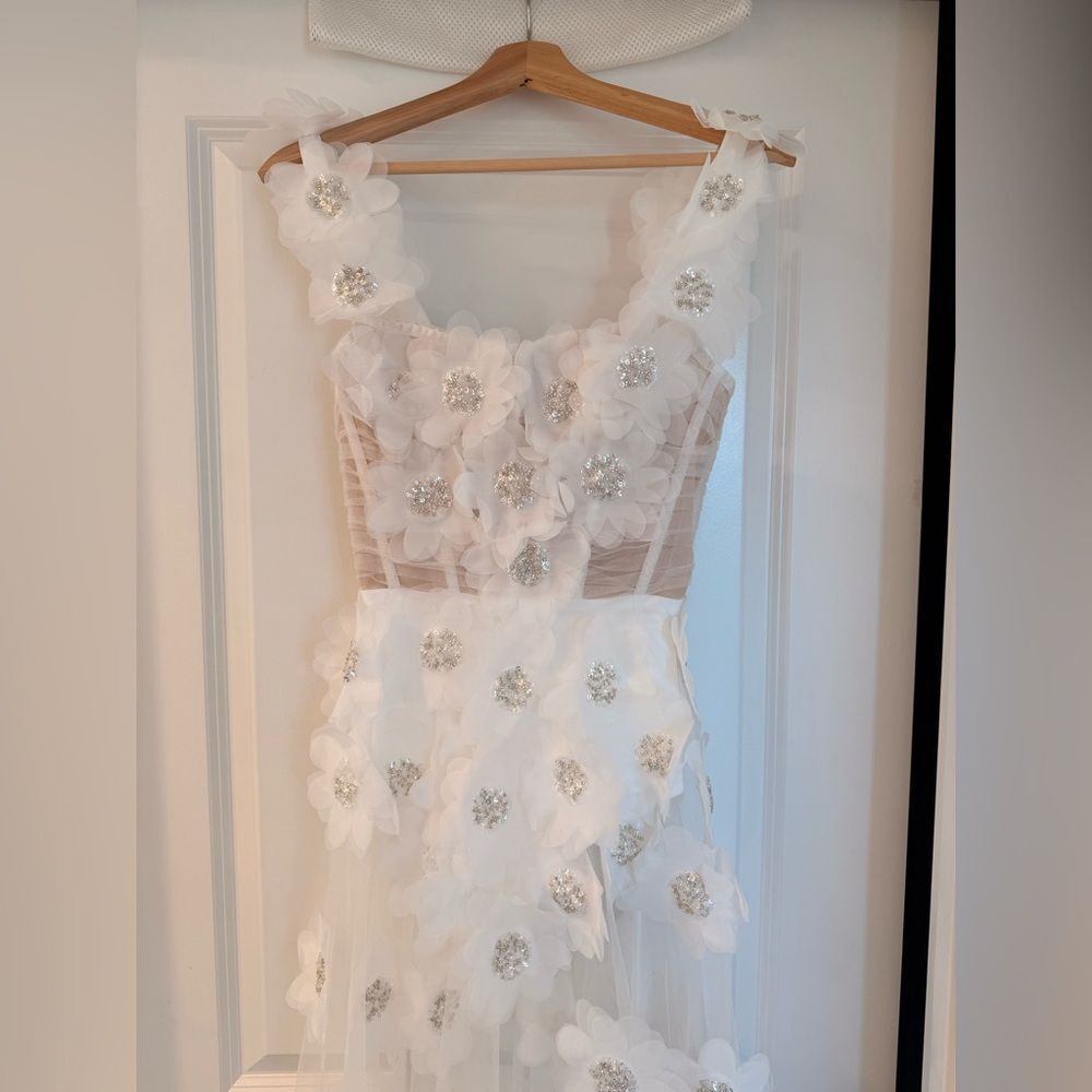 NWOT BRONX BANCO Anastasia Rosalie white Floral Sheer Corset Wedding Bridal Gown - Picture 8 of 16